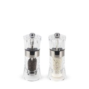 Peugeot Duo moulin à poivre et à sel humide manuel en acryl H14cm Transparent 14x14cm