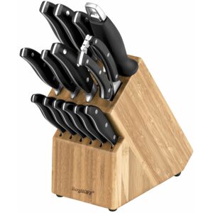 BergHoff Bloc couteaux en bois et 15 pièces Noir 11x36x29cm