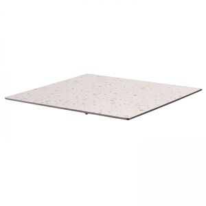 Oviala Plateau de table stratifié 60x60 cm terrazzo Blanc 60x0x60cm