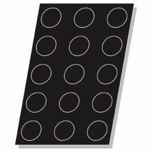 Pujadas Moule flexipan 12 tartes en silicone noir D 10,5 cm Noir 0x0cm