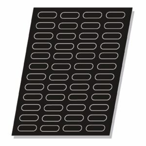 Pujadas Moule 48 minis brioches rectangle en silicone noir 60x40 cm Noir 0x1cm