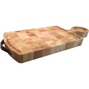 Chabret Planche billot en bois de charme avec laniere en cuir Multicolore 30x5x68cm