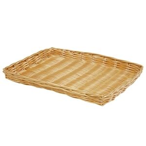 CREAPAK cantal plateau rectangle polypropylene tresse miel 32x22x3 cm - carton de 20