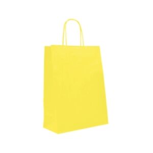 sacs papier p torsadees jaune 18/8/24 x400 pak emballages