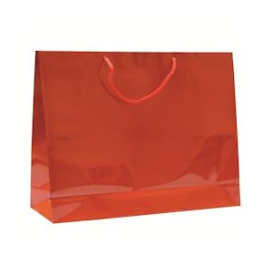 García de Pou 100 Unités - Sac Boutique Anses Cordon 150 G/M2 40+15X32 Cm Rouge Cellulose - Garcia de Pou