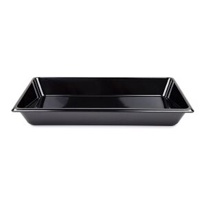 Plastorex - plat melamine noir 48.7X26.5X6.5 CM GastroNormes