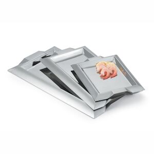 Plateau de Service Inox Rectangulaire L 30,5 a 53,3 cm - Pujadas - l30.5- L53.3- P- h- Inox