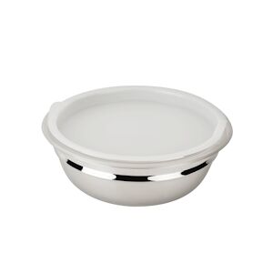 Ecovitam - Bol pâtissier à fond plat en inox 18/10 avec couvercle - Diamètre 20cm