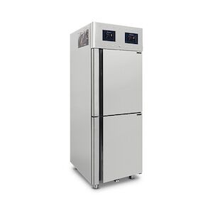 Virtus group Réfrigérateur 350+350 Litres En Inox à 2 Températures GN 2/1, 2°/+8°C 0°/+5°C Wifi Virtus BMC0013/FN