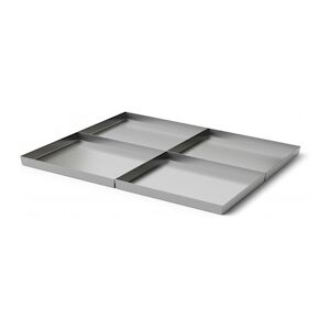 PUJADAS Plateaux Systeme Modulaire 1/4 pour Four a Braise 140 Acier inoxydable720 x640x15mm