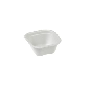 CROKUS Barquette en Fibre végétale Blanc - 13 x 13 x 5,9 cm - 35cl - x500 pièces CROKUS