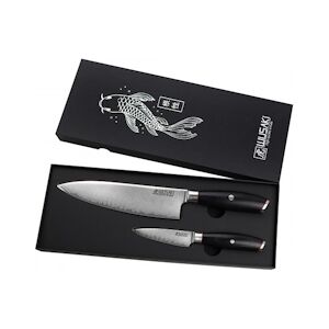 Coffret 2 couteaux chef + office Wusaki Fujiko Black 10Cr