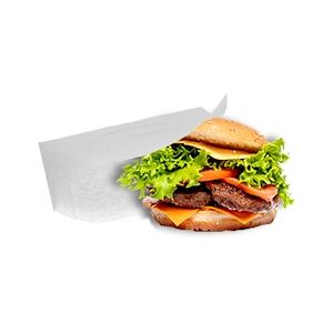 Evenplast - Sac Burger Xl Fendu Sur Le Côté Kraft Blanc 170X180 mm/ Par 1000 Sacs