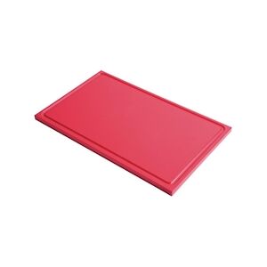 GASTRO M planche À Découper Avec Rigole GN 1/2 - Rouge