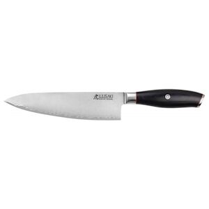 Couteau modele chef Wusaki Fujiko Black 20cm manche en pakka