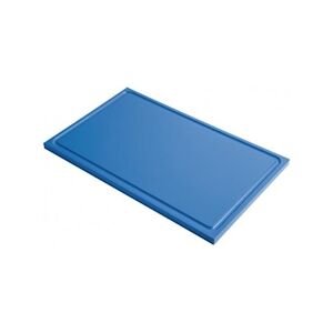 GASTRO M Planche à Découper avec Rigole Haute Densité Bleue 325 x 265 mm Polyéthylène 265x325x15mm