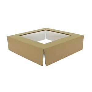 CREAPAK Cloche carton  micro cannelure pour plateau 27x27 cm fenetre pvc - carton de 20