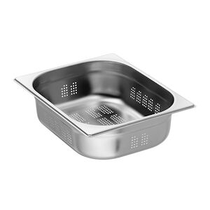 Bartscher Bac Gastro GN 1/2 Perfore Inox - Profondeur 100 mm - 6,5 L - FourniResto