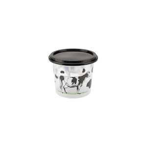 Carty pot 0,25l fond cristal couvercle noir sans trou produits laitiers, x250