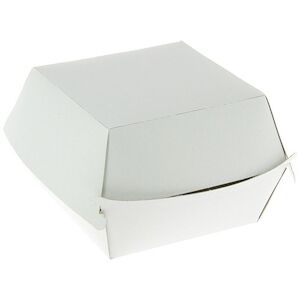 Firplast Boîte hamburger carton blanche 100x100x80 mm ingraissable carton + PE