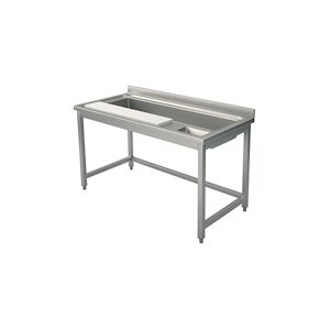 Table Inox de Préparation de Légumes avec Planche à Découper et Bac L 1200 mm Inox 1200x700x870mm VIRTUS GROUP