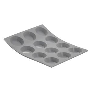 DE BUYER Moule 12 mini tartelette elastomoules Gris Rectangle Silicone