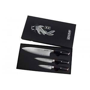 Coffret Fujiko Black 10Cr Wusaki 3 couteaux