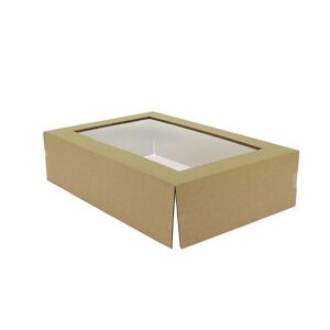 CREAPAK Cloche carton  micro cannelure pour plateau 30x20 cmfenetre pvc - carton de 20