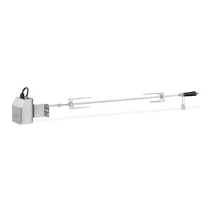 Royal Catering broche electrique tourne-broche tournebroche (longueur utile 130 cm, longueur totale 140 cm, 2 tr/min, capacite 7 kg, inox)