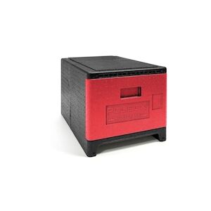 SDS Conteneur isotherme 49 L Smart Mini Heater Plug & Play noir avec porte rouge