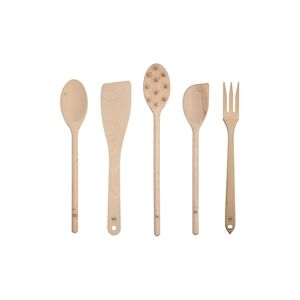 Set d'Ustensiles de Cuisine Silicone Bois de hêtre (5 pcs)