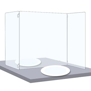 Protection Table plexiglass forme S -  60x(2x20)x60mm  Etiq-Etal