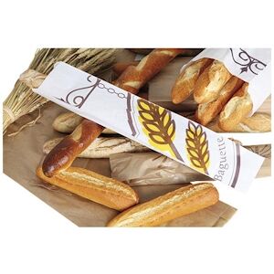 Firplast Sac 1 baguette kraft blanc decor 90+40x560mm