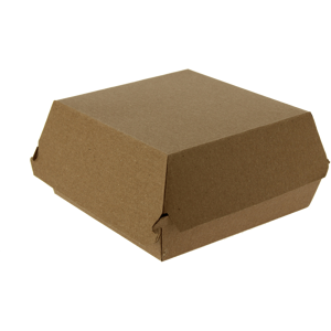 Coquille burger en carton brun micro-cannele 13X13X7.5 x 150 Firplast