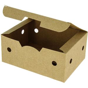 Boîte nuggets carton kraft brun 140x102x61 mm carton + cire naturelle x 450 Firplast