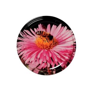 Apiculture.net - Matériel apicole français 1400 Couvercles Twist Off Fleur / Abeille TO 63 - Publicité