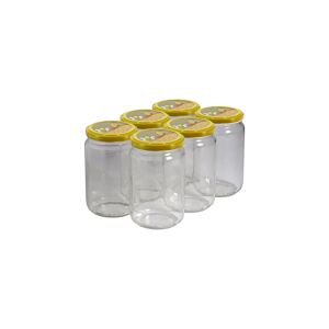 Apiculture.net - Materiel apicole francais 6 pots verre 1kg (750 ml) avec couvercles TO 82 - Ruche Miel