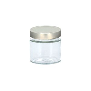 Apiculture.net - Materiel apicole francais 24 pots verre jupe haute 135ml avec couvercles TO 58 Deep - Argente