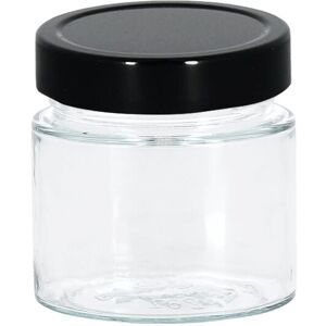 Apiculture.net - Matériel apicole français 12 pots verre 350g (262ml) Modernes avec couvercles TO 70 Deep - Noir