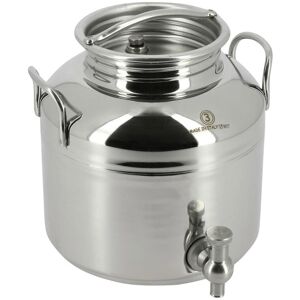 Apiculture.net - Matériel apicole français Fût inox 3L avec robinet inox et support