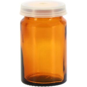 Apiculture.net - Materiel apicole francais 210 piluliers 25ml en verre brun avec cape