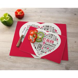 Cadeaux.com Planche à découper en verre mots d'Amour