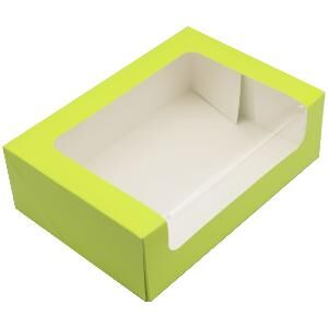 CSJ EMBALLAGES Boîte verte pour 12 / 16 macarons en carton