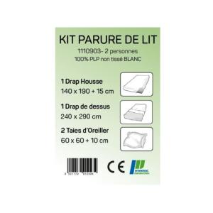 Mediprotec Kit parure lit 2 personnes PLP non tissé