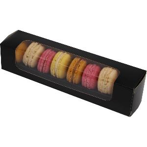 LEBHAR Boîte noire pour 8 macarons en carton