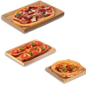 CSJ EMBALLAGES 130 plateaux carton kraft 27 x 27 cm