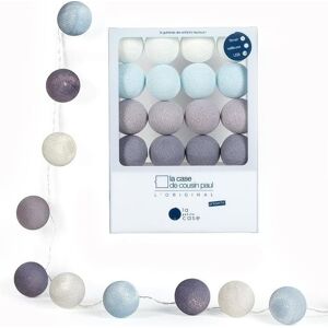 La Case de Cousin Paul Guirlande lumineuse La Case de Cousin Paul LEO-Coffret Guirlande lumineuse 16 Boules LED avec timer La Petite Case L300cm Gris