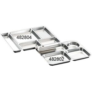 Lioninox Plateau repas en acier inoxydable 400x300x30 mm