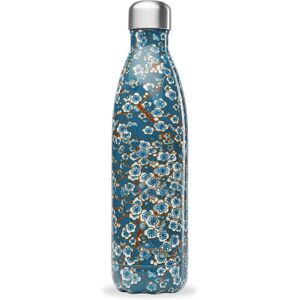 Qwetch Bouteille isotherme Bleu 75 cl - Collection Flowers - Qwetch - 75.0000 - Publicité