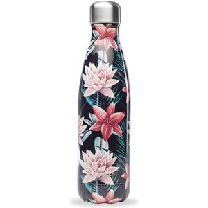 Qwetch Bouteille Isotherme Inox 50cl - Collection Tropical - Fleur Noire - QWETCH - 50.0000 - Publicité